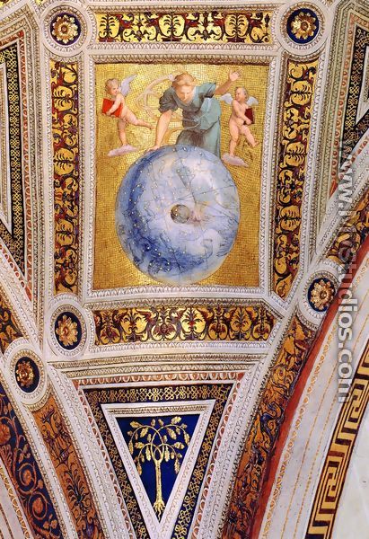 The Stanza della Segnatura Ceiling: Prime Mover [detail: 1] - Raphael