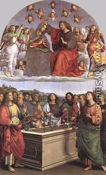 The Crowning of the Virgin (Oddi altar) - Raphael