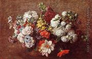 Bouquet of Flowers - Ignace Henri Jean Fantin-Latour