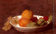 A Bowl Of Fruit - Ignace Henri Jean Fantin-Latour