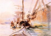 Unloading Boats, Venice - John Singer Sargent