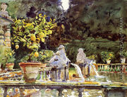 Villa de Marlia: A Fountain - John Singer Sargent