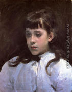 Young Girl Wearing a White Muslin Blouse - John Singer Sargent