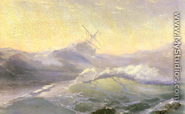Bracing the Waves - Ivan Konstantinovich Aivazovsky