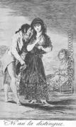 Caprichos - Plate 7: Even Thus he Cannot Make her Out - Francisco De Goya y Lucientes
