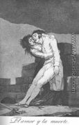 Caprichos - Plate 10: Love and Death - Francisco De Goya y Lucientes