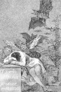 Caprichos - Plate 43: The Sleep of Reason Produces Monsters - Francisco De Goya y Lucientes