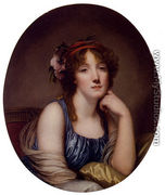 Portrait Of A Young Woman, Said To Be The Artist's Daughter - Jean Baptiste Greuze