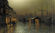 Hull Docks by Night - Arthur E. Grimshaw