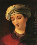 Portrait of a Woman with a Turban - Francois-Joseph Navez