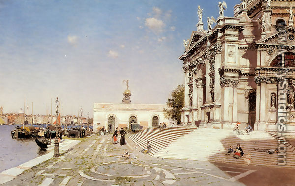 A View of Santa Maria della Salute, Venice - Martin Rico y Ortega