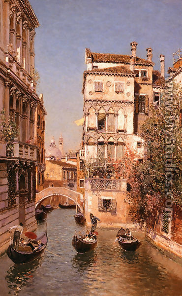 Along The Canal, Venice - Martin Rico y Ortega