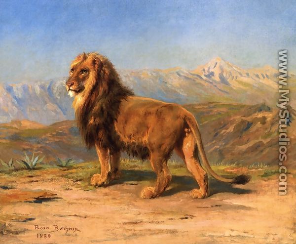 Lion in a Landscape - Rosa Bonheur