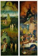 Paradise and Hell, left and right panels of a triptych - Hieronymous Bosch