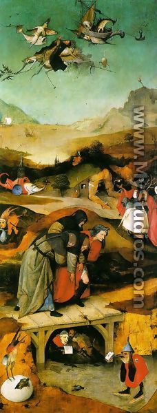 Temptation of St. Anthony, left wing of the triptych - Hieronymous Bosch
