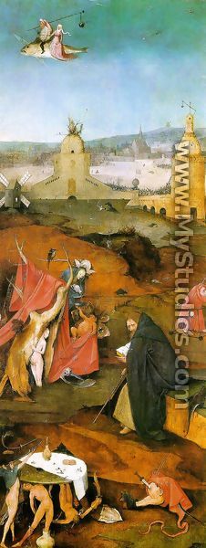Temptation of St. Anthony, right wing of the triptych - Hieronymous Bosch