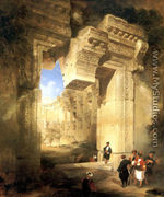 The Gateway of the Great Temple at Baalbec - David Roberts
