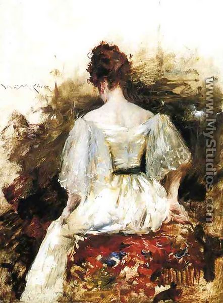 Portrait of a Woman: The White Dress - William Merritt Chase