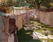 Wash Day - A Back Yard Reminiscence of Brooklyn - William Merritt Chase
