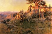 Watching for Wagons - Charles Marion Russell