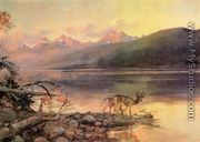 Deer at Lake McDonald - Charles Marion Russell