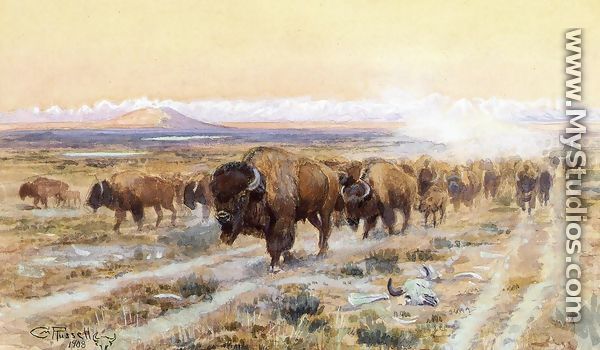 The Bison Trail - Charles Marion Russell