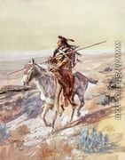 Indian with Spear - Charles Marion Russell