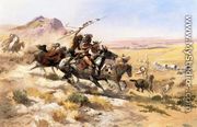 Attack on a Wagon Train - Charles Marion Russell