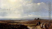Travellers In An Extensive Landscape - Andreas Schelfhout
