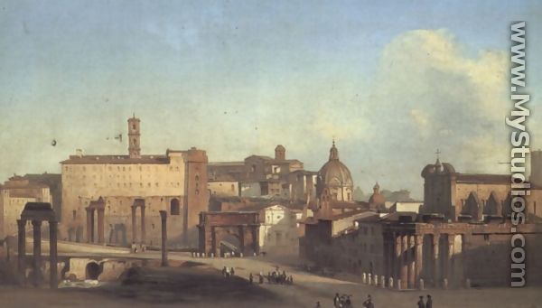 A View Of The Forum - Ippolito Caffi