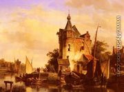 Along The Canal - Cornelis Springer