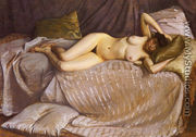 Femme Nue Etendue Sur Un Divan (Naked Woman Lying on a Couch) - Gustave Caillebotte
