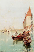 Sailboat In A Venetian Lagoon - Franz Richard Unterberger