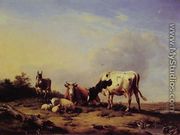 A gathering in the pasture - Eugène Verboeckhoven