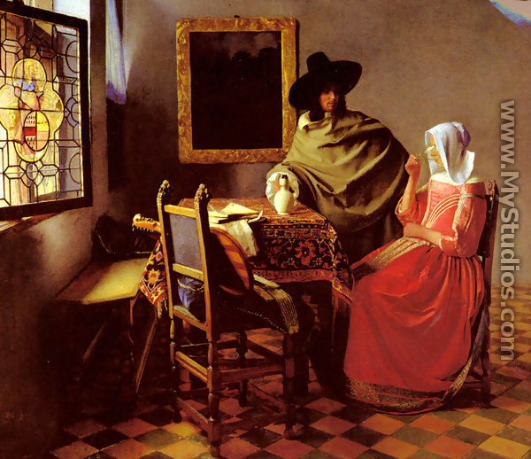 The Glass Of Wine - Jan Vermeer Van Delft