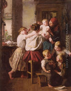 Children Making Their Grandmother a Present on Her Name Day - Ferdinand Georg Waldmuller