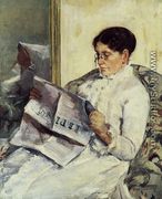 Portrait of a Lady (or Reading 'Le Figaro') - Mary Cassatt