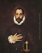 The Knight with His Hand on His Breast - El Greco (Domenikos Theotokopoulos)