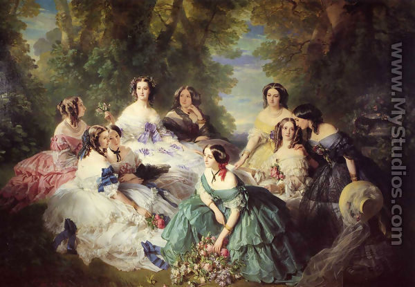 The Empress Eugenie Surrounded by her Ladies in Waiting - Franz Xavier Winterhalter