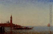 Gondole Devant St. Giorgio, Venice - Felix Ziem