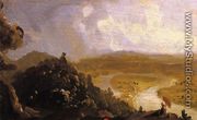 Sketch for 'View from Mount Holyoke, Northampton, Massachusetts, after a Thunderstorm' (The Oxbow) - Thomas Cole