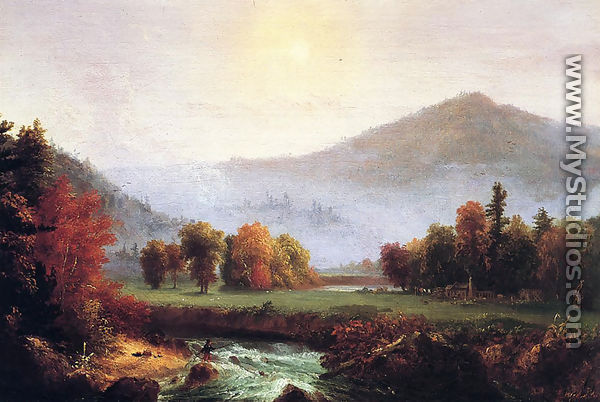 Morning Mist Rising, Plymouth, New Hampshire (A View in the United States of America in Autumn) - Thomas Cole