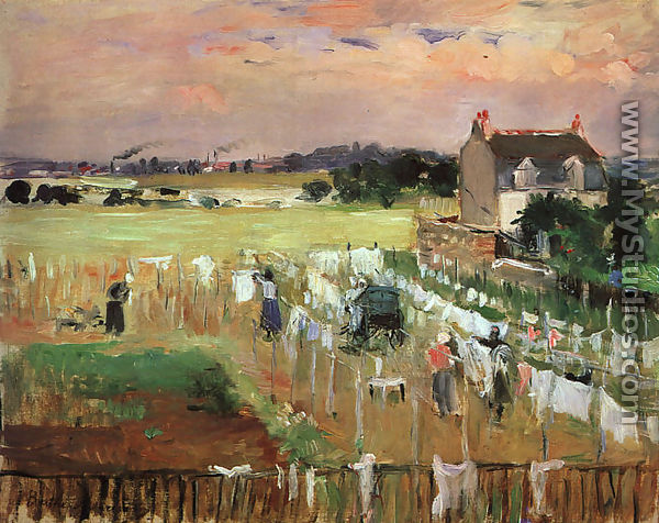 Hanging out the Laundry to Dry - Berthe Morisot