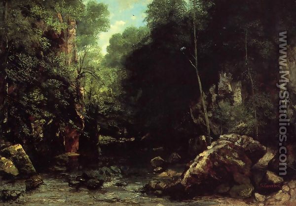 The Shaded Stream (or The Stream of the Puits Noir) - Gustave Courbet