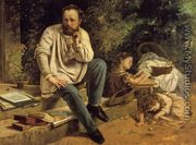 Portrait of P.J. Proudhon in 1853 - Gustave Courbet