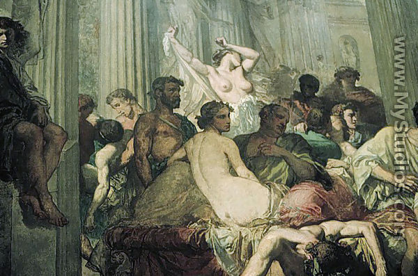 The Romans of the Decadence (detail 5) - Thomas Couture