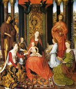 The Mystic Marriage Of St. Catherine Of Alexandria (central panel of the San Giovanni Polyptch) - Hans Memling
