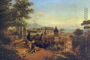 A view of the bay of Naples and Vesuvius - Friedrich Mayer