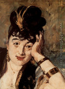 Woman with Fans [detail] (Nina de Callias) - Edouard Manet