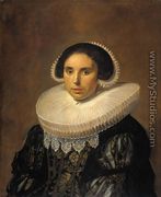 Portrait of a woman, possibly Sara Wolphaerts van Diemen - Frans Hals